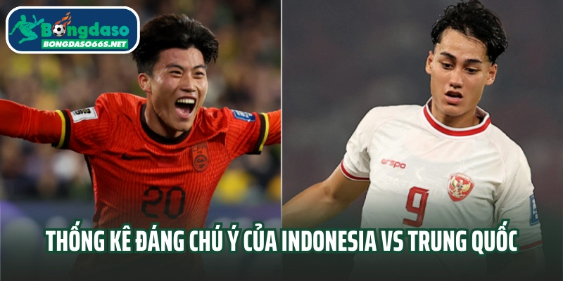 Thống kê đáng chú ý của Indonesia vs Trung Quốc